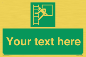 SA5225: Custom Emergency Escape Ladder Sign