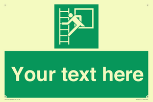 SA5225: Custom Emergency Escape Ladder Sign