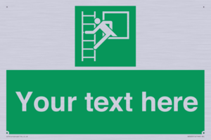SA5225: Custom Emergency Escape Ladder Sign