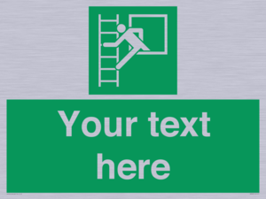 SA5225: Custom Emergency Escape Ladder Sign