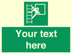 SA5225: Custom Emergency Escape Ladder Sign