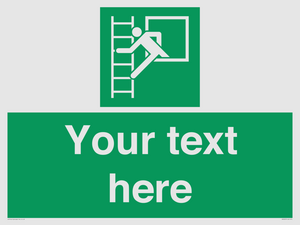 SA5225: Custom Emergency Escape Ladder Sign
