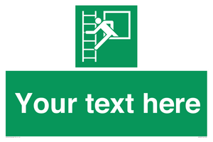 SA5225: Custom Emergency Escape Ladder Sign