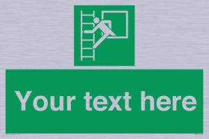SA5225: Custom Emergency Escape Ladder Sign