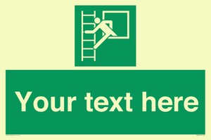 SA5225: Custom Emergency Escape Ladder Sign