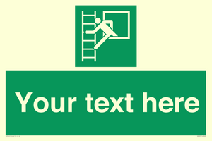 SA5225: Custom Emergency Escape Ladder Sign