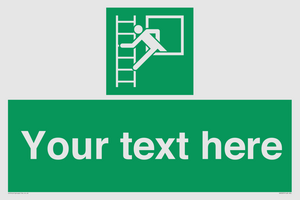SA5225: Custom Emergency Escape Ladder Sign