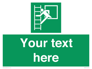 SA5225: Custom Emergency Escape Ladder Sign