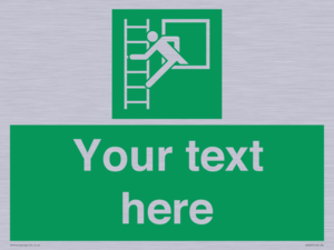 SA5225: Custom Emergency Escape Ladder Sign