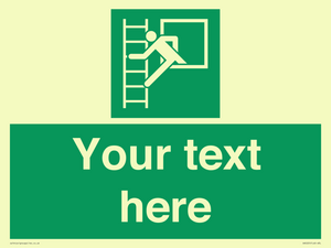 SA5225: Custom Emergency Escape Ladder Sign