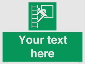 SA5225: Custom Emergency Escape Ladder Sign