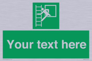 SA5225: Custom Emergency Escape Ladder Sign