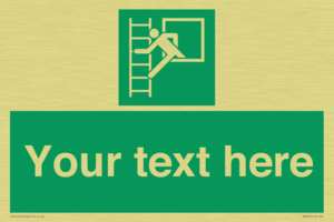 SA5225: Custom Emergency Escape Ladder Sign