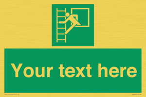 SA5225: Custom Emergency Escape Ladder Sign