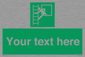 SA5225: Custom Emergency Escape Ladder Sign