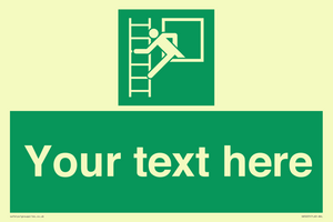 SA5225: Custom Emergency Escape Ladder Sign