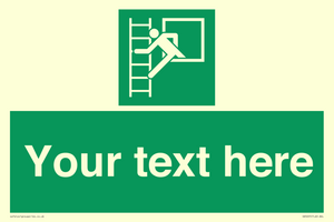 SA5225: Custom Emergency Escape Ladder Sign