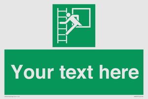 SA5225: Custom Emergency Escape Ladder Sign