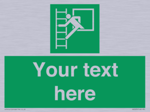 SA5225: Custom Emergency Escape Ladder Sign