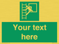 SA5225: Custom Emergency Escape Ladder Sign