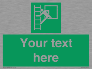 SA5225: Custom Emergency Escape Ladder Sign