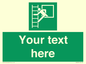 SA5225: Custom Emergency Escape Ladder Sign