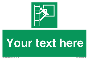 SA5225: Custom Emergency Escape Ladder Sign