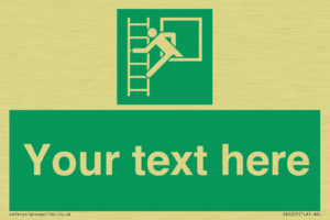 SA5225: Custom Emergency Escape Ladder Sign