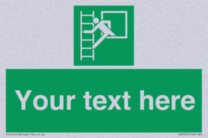 SA5225: Custom Emergency Escape Ladder Sign