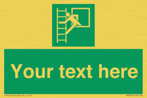 SA5225: Custom Emergency Escape Ladder Sign