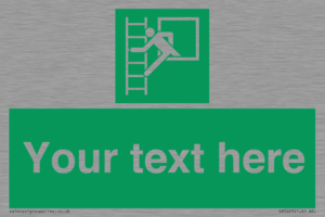 SA5225: Custom Emergency Escape Ladder Sign