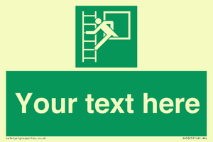 SA5225: Custom Emergency Escape Ladder Sign