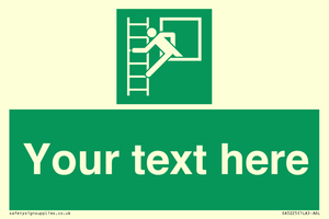 SA5225: Custom Emergency Escape Ladder Sign
