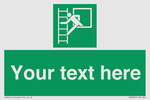 SA5225: Custom Emergency Escape Ladder Sign