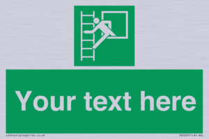 SA5225: Custom Emergency Escape Ladder Sign