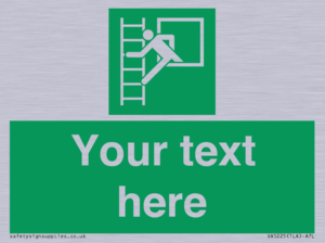 SA5225: Custom Emergency Escape Ladder Sign
