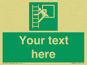SA5225: Custom Emergency Escape Ladder Sign