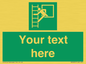 SA5225: Custom Emergency Escape Ladder Sign