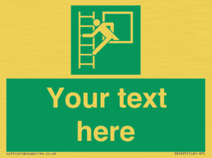 SA5225: Custom Emergency Escape Ladder Sign