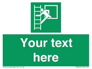 SA5225: Custom Emergency Escape Ladder Sign