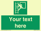 SA5225: Custom Emergency Escape Ladder Sign