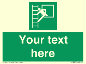 SA5225: Custom Emergency Escape Ladder Sign