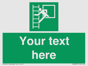 SA5225: Custom Emergency Escape Ladder Sign