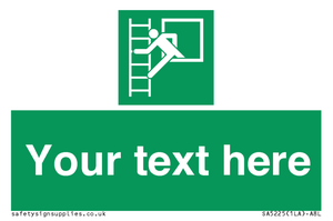 SA5225: Custom Emergency Escape Ladder Sign