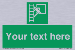 SA5225: Custom Emergency Escape Ladder Sign