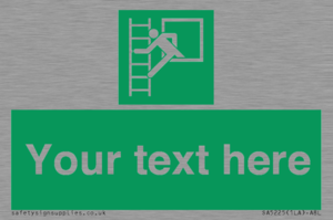 SA5225: Custom Emergency Escape Ladder Sign