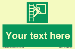 SA5225: Custom Emergency Escape Ladder Sign