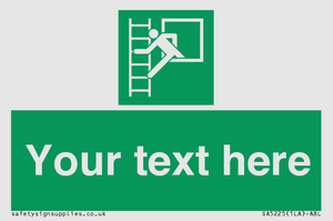 SA5225: Custom Emergency Escape Ladder Sign
