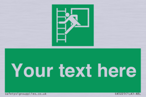 SA5225: Custom Emergency Escape Ladder Sign