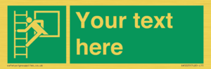 SA5225: Custom Emergency Escape Ladder Sign